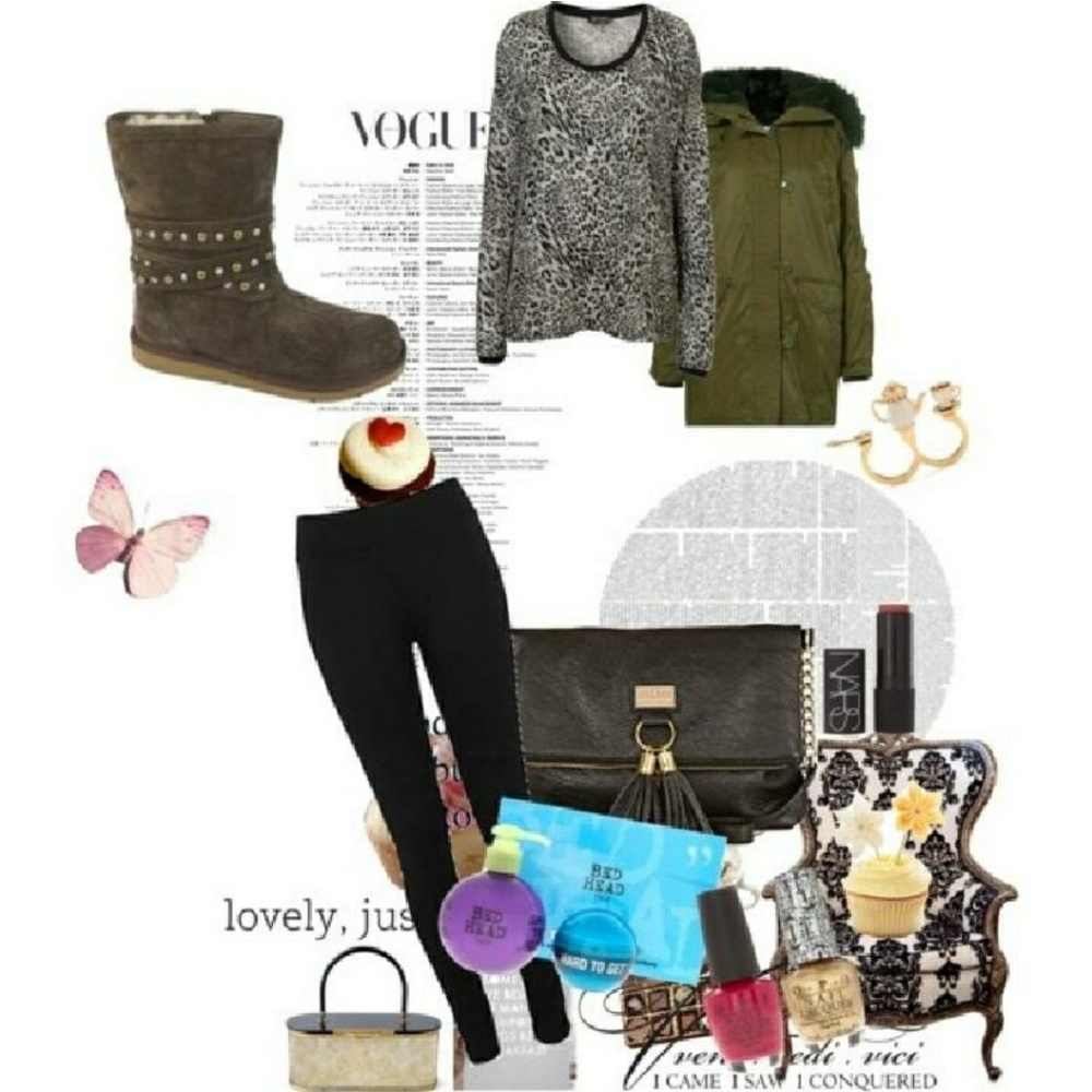 As seen in Vogue...blk studded Uggs